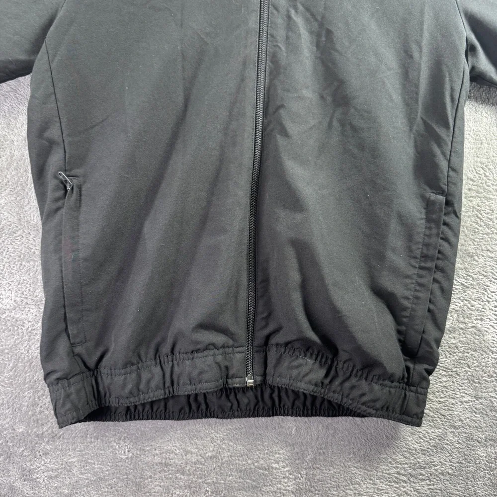 Adidas Boys Track Jacket Black Full Zip Three Stripes Youth Size M 10-12